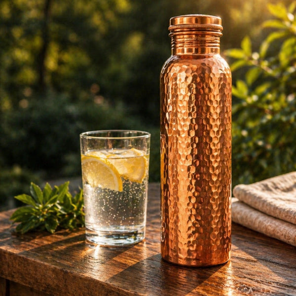 Whitfield - Copper Water Bottle | Naturally Purified Water, Plastic-Free